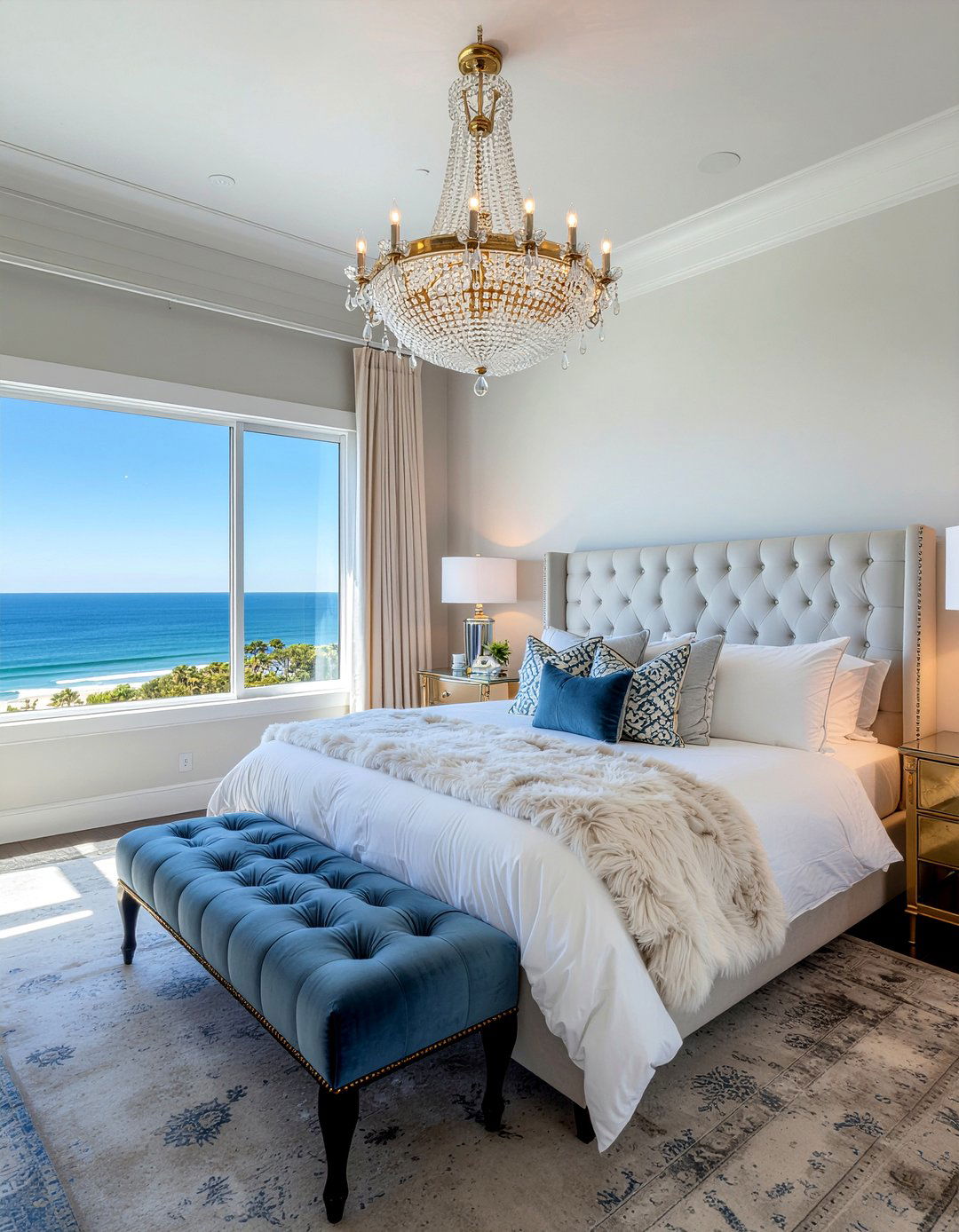 Luxury Coastal Bedroom - 30 ocean themed bedroom ideas