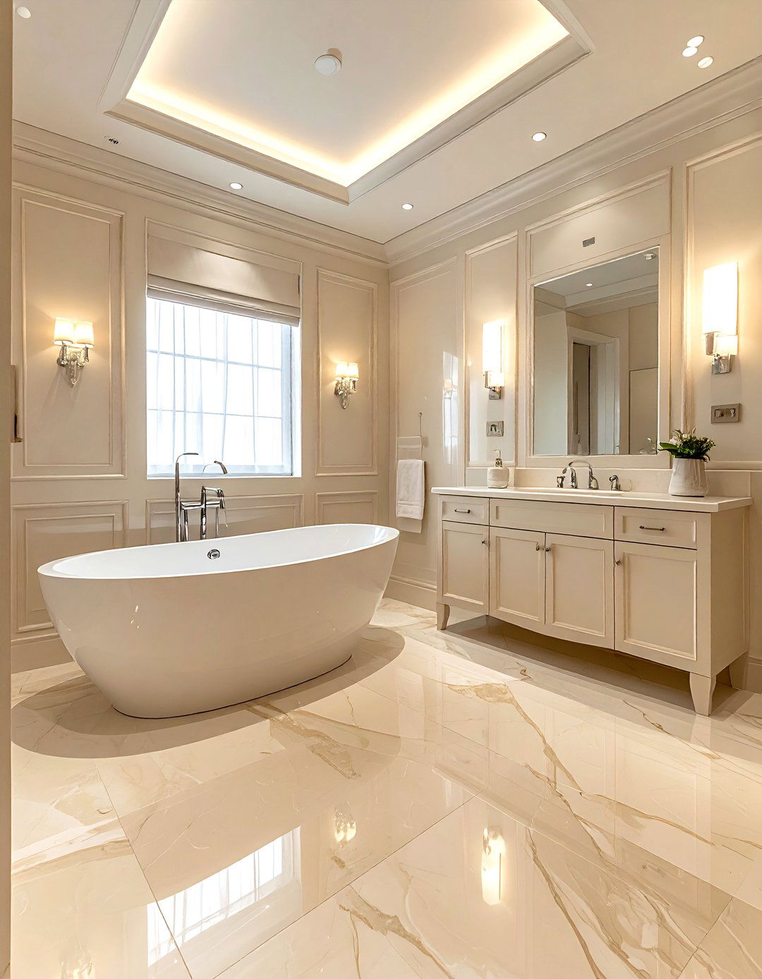 Luxury Cream Bathroom - 30 cream bathroom decor ideas