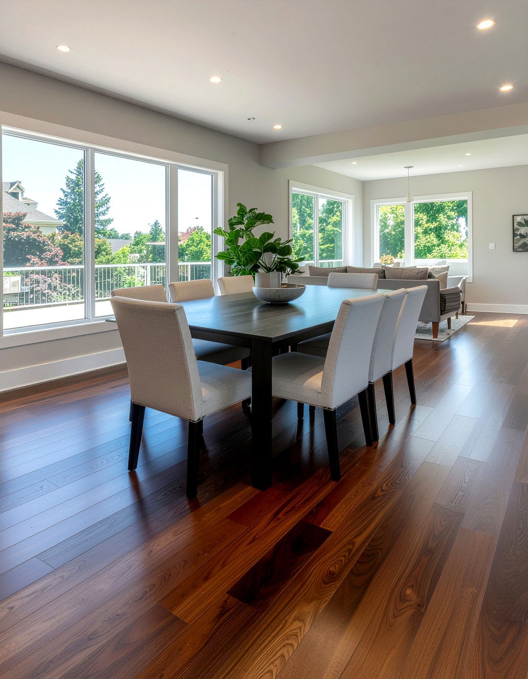 Luxury Flooring With Minimalist Dining Table - 30 dining room high-low mixing ideas