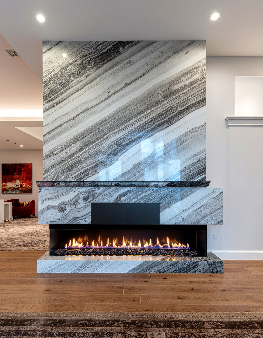 Luxury Gas Fireplace Feature - 30 living room gas fireplace ideas