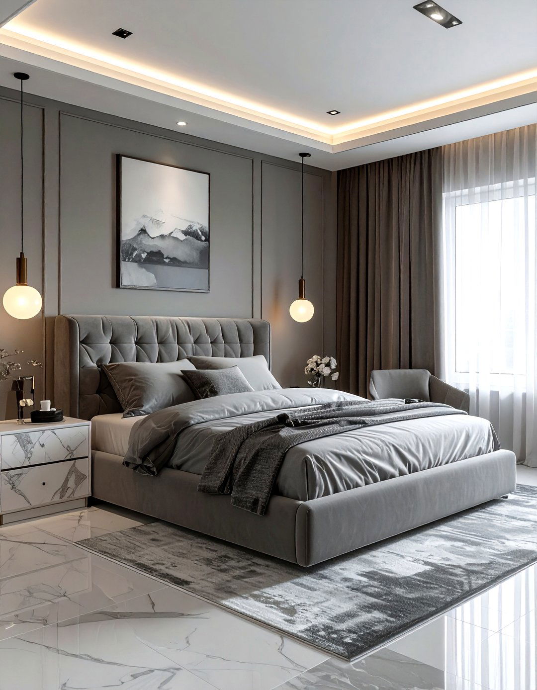 Luxury Gray Bedroom - 30 minimalist gray bedroom ideas