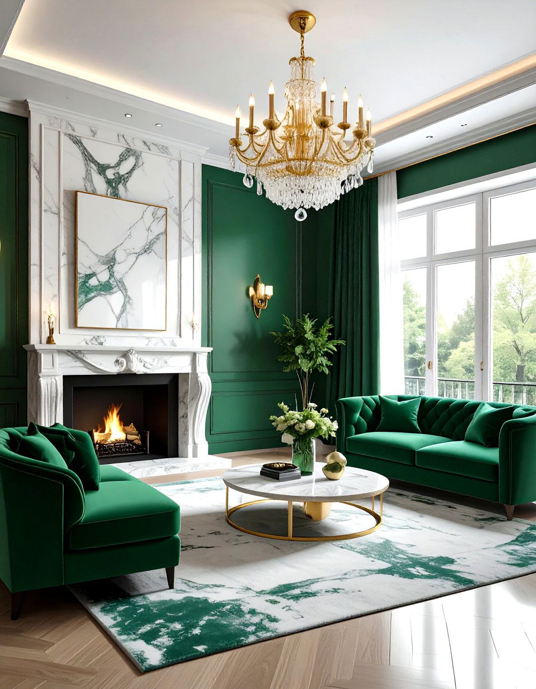 Luxury Green Living Room - 30 modern green living room ideas