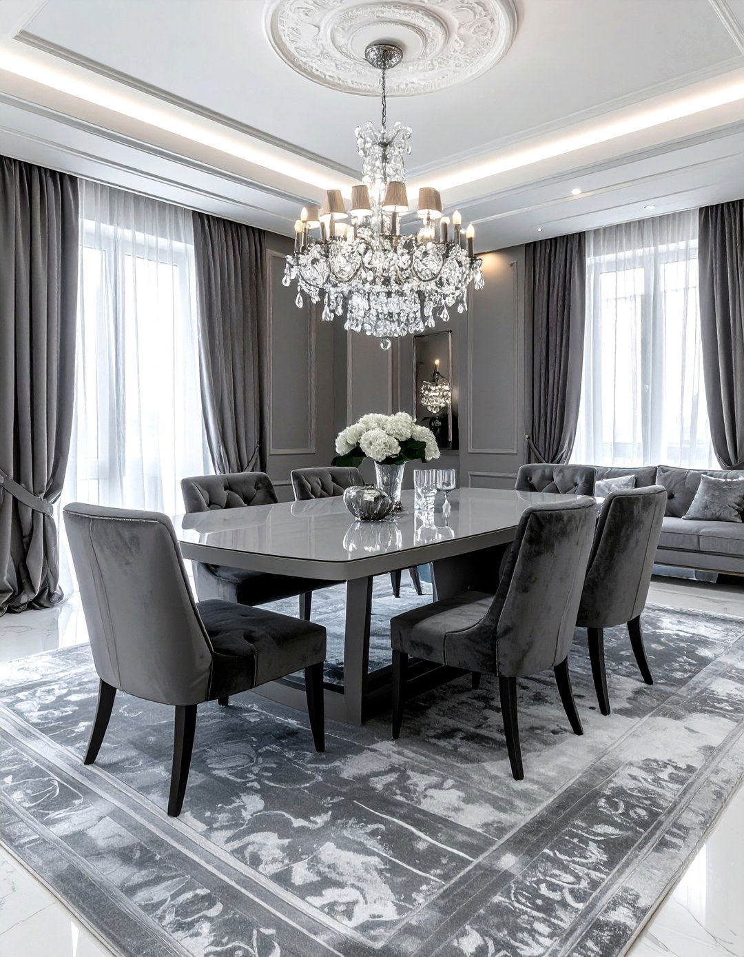 Luxury Grey Dining Room - 30 grey dining room decor ideas