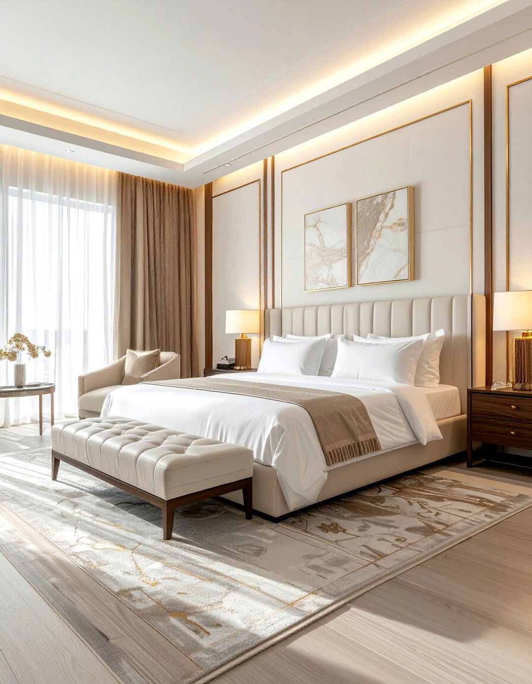 Luxury Hotel Bedroom - 30 bedroom conversation starter ideas