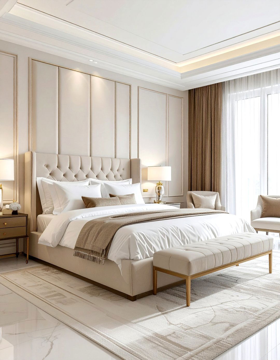 Luxury Hotel Beige White Bedroom - 30 beige and white bedroom ideas