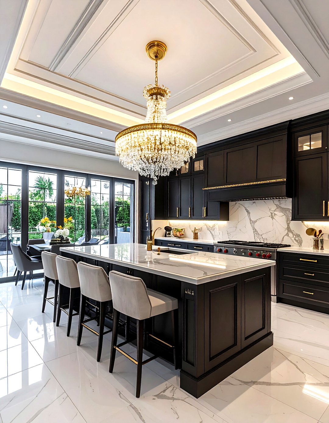 Luxury Kitchen Coffered Ceiling - 30 kitchen coffered ceiling ideas