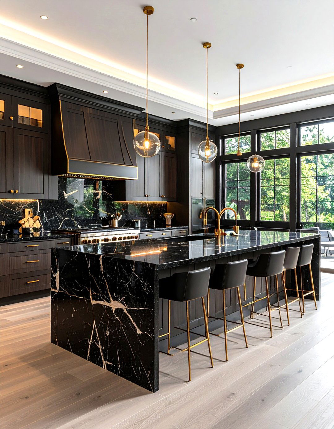 Luxury L shaped kitchen with oversized island - 30 L-shaped kitchen ideas