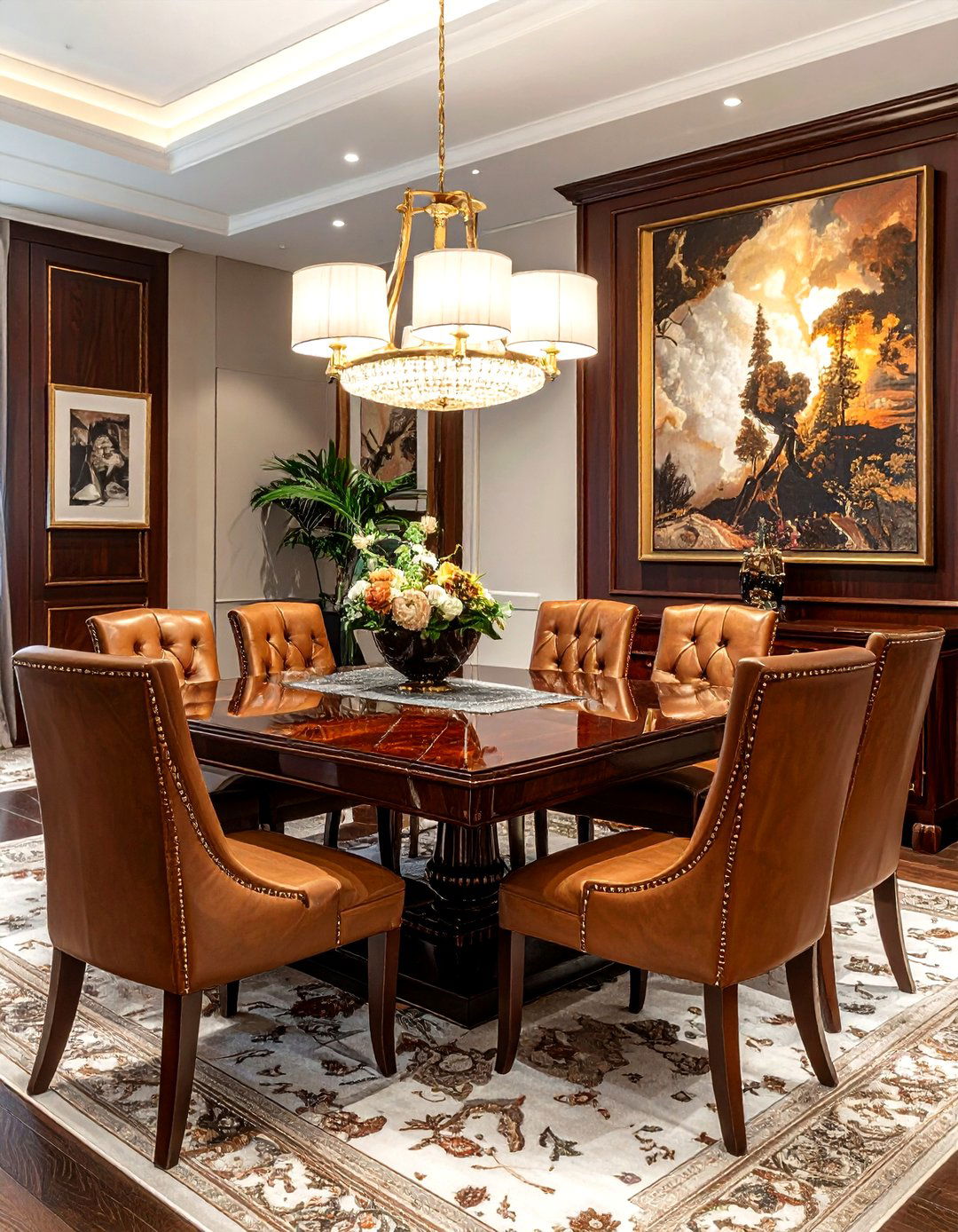 Luxury Mahogany Dining Room - 30 warm brown dining room ideas