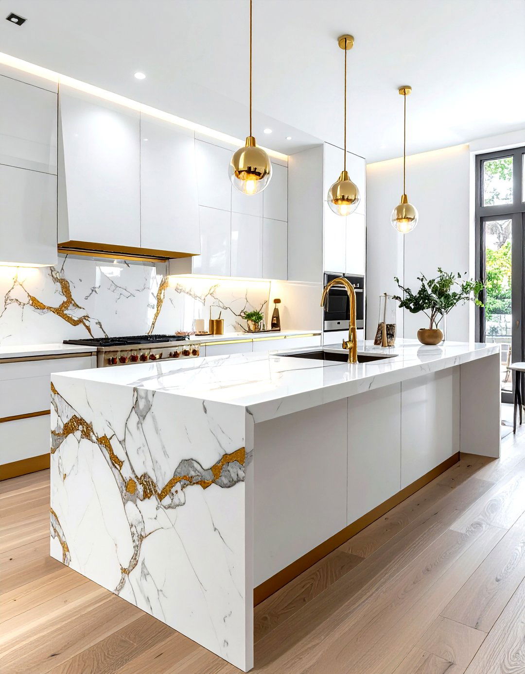 Luxury Marble Backsplash - 30 kitchen inspiration ideas
