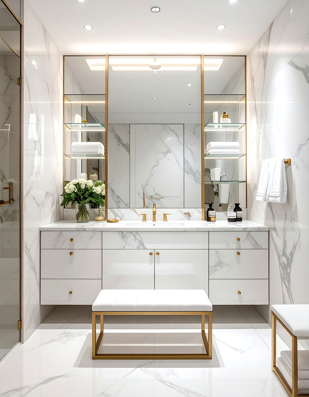 Luxury Marble Bathroom Plan - 30 bathroom furniture placement