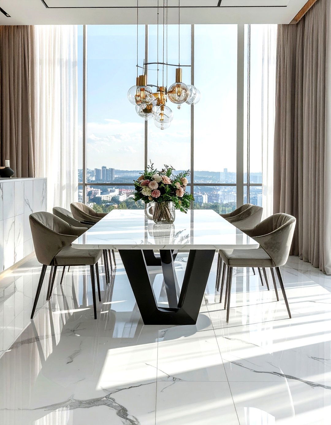 Luxury Marble Dining Table - 30 stately dining room ideas