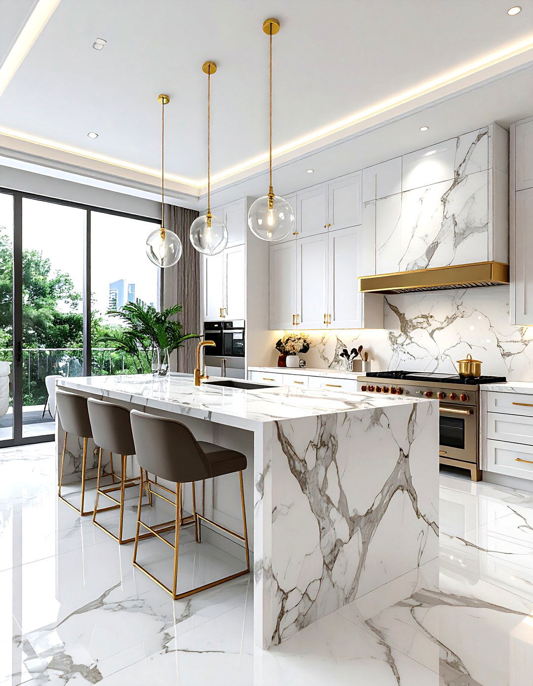 Luxury Marble Kitchen - 30 kitchen gut renovation ideas