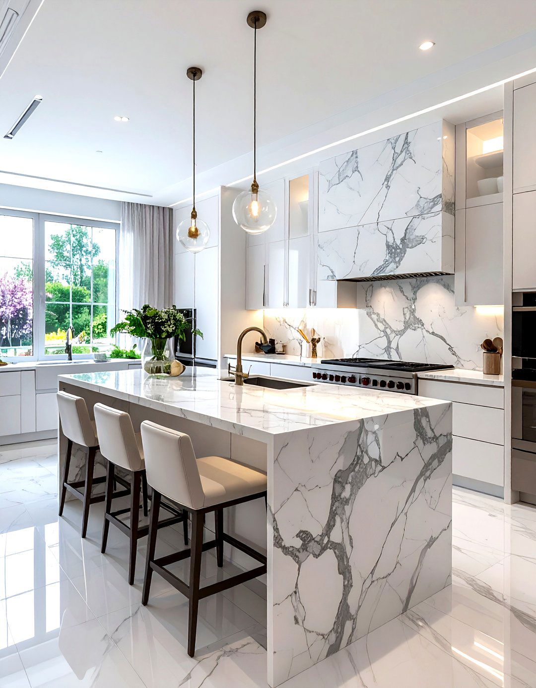 Luxury Marble Kitchen - 30 kitchen room settings