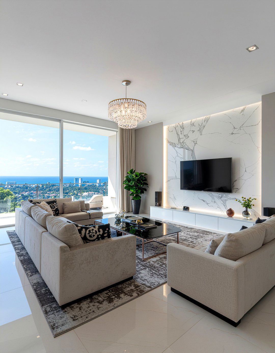Luxury Media Wall - 30 living room entertainment center ideas