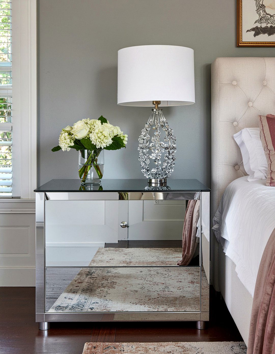 Luxury Mirrored Nightstand - 30 bedroom mirrored nightstands