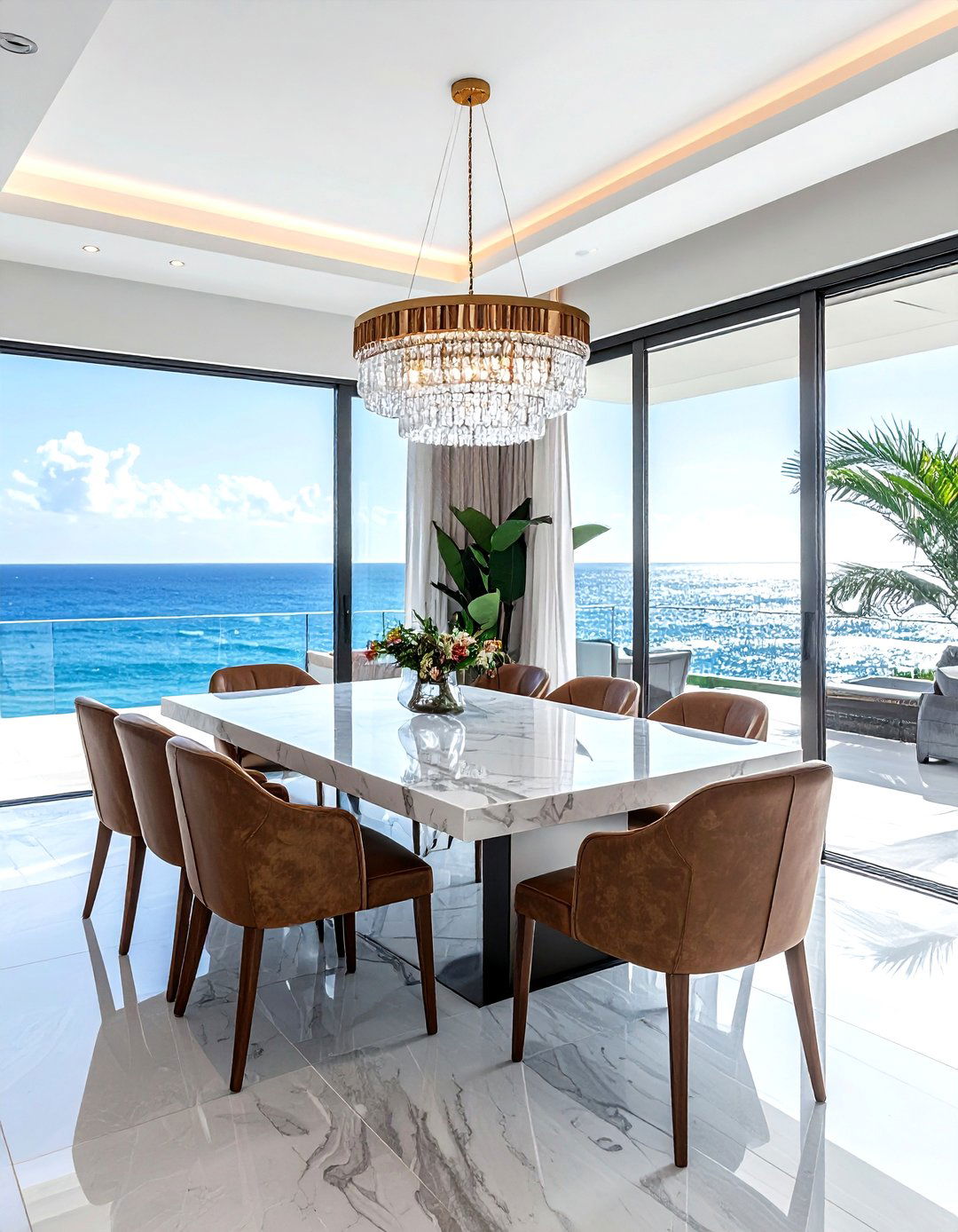 Luxury Oceanfront Dining Room - 30 seaside dining room ideas