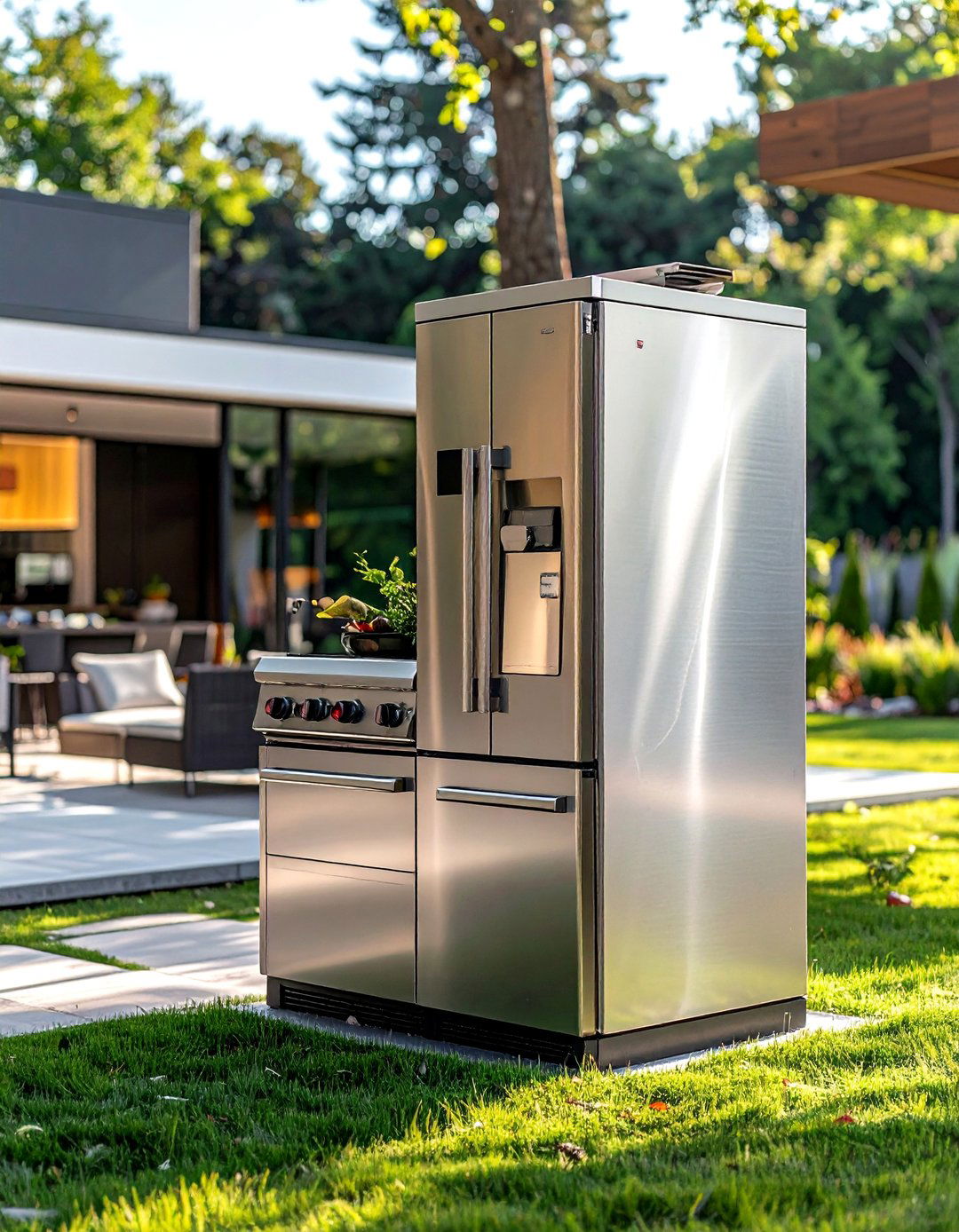 Luxury Outdoor Kitchen Freezer - 30 outdoor kitchen refrigerator ideas