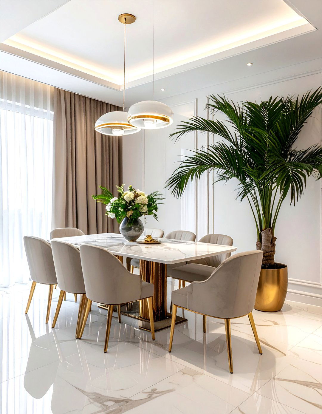 Luxury Palm Theme Room - 30 dining room palm ideas