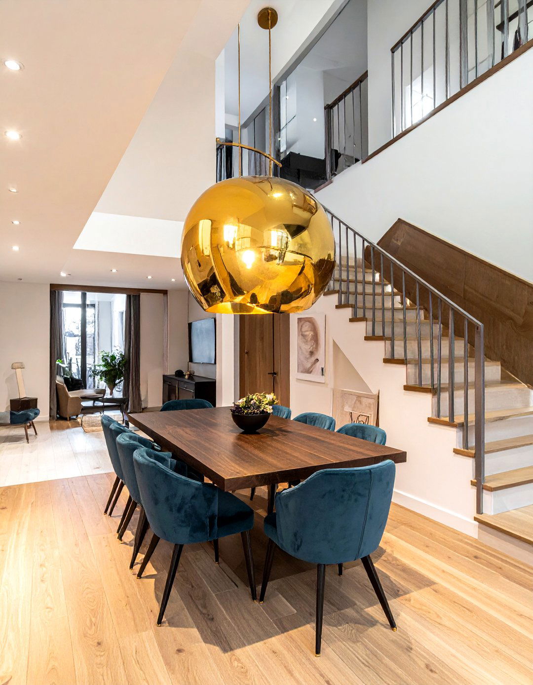 Luxury Pendant Lighting - 30 under stairs dining ideas