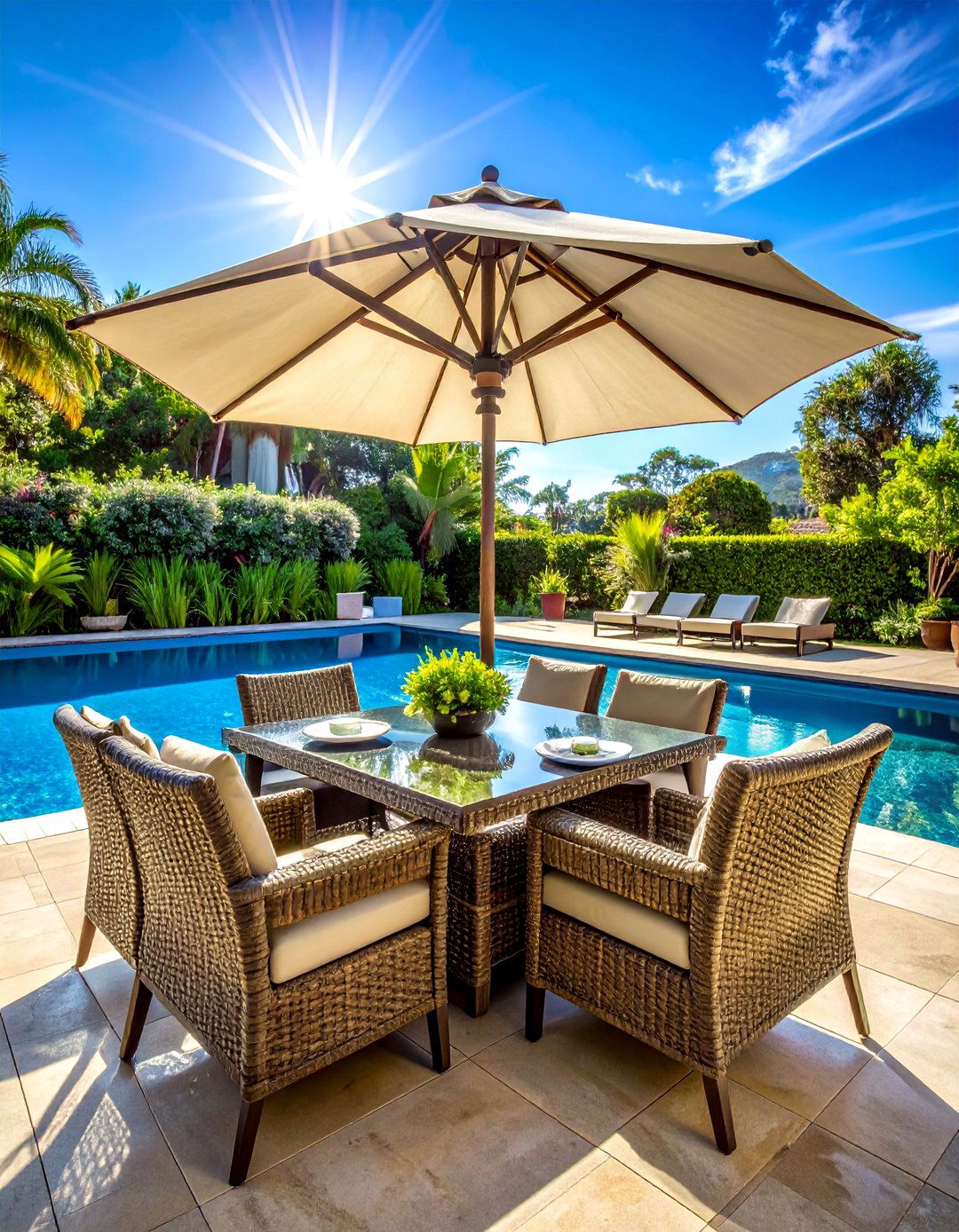 Luxury Poolside Dining - 30 patio dining ideas