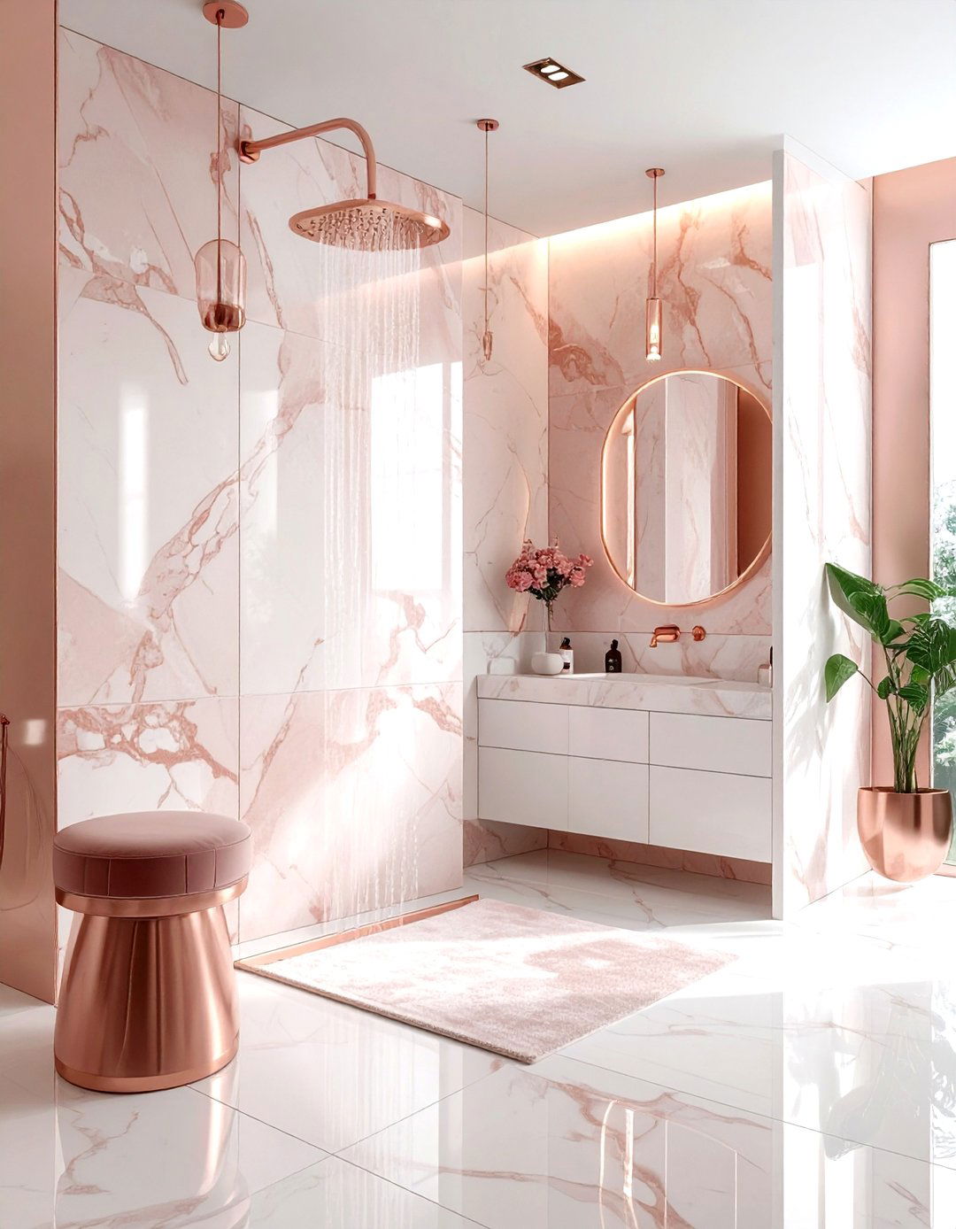 Luxury Rose Gold Bathroom - 30 rose gold bathroom ideas