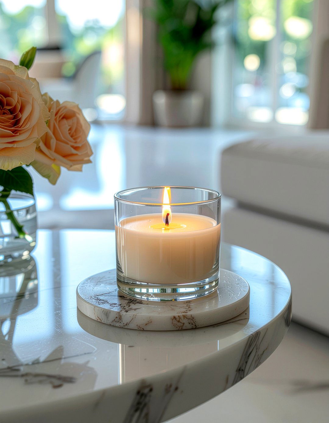 Luxury Scented Candle - 30 entryway table decor ideas