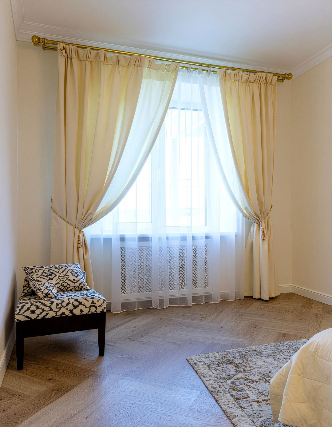 Luxury Silk Room Divider - 30 bedroom curtain dividers