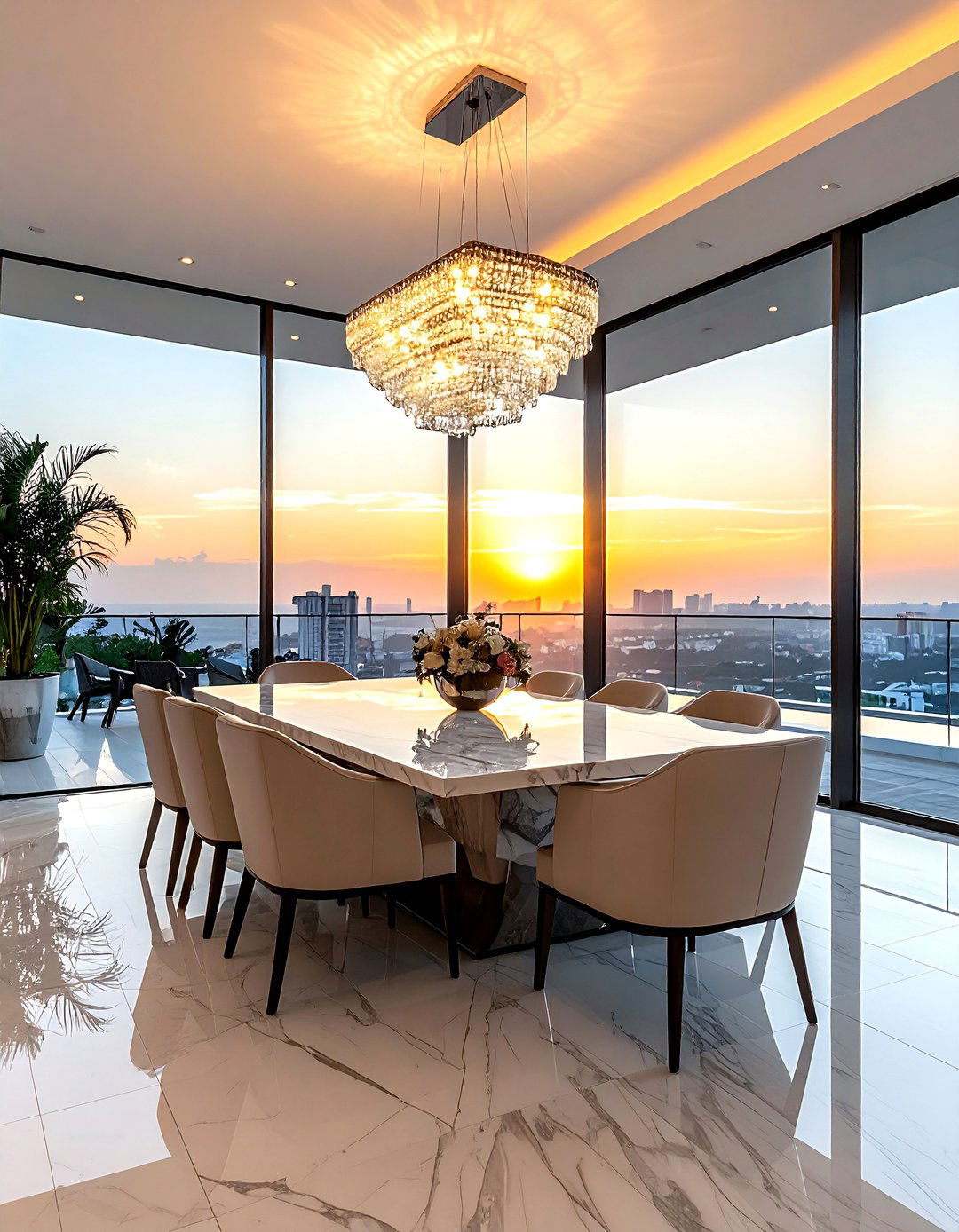 Luxury Sunset View Dining Room - 30 sunset dining room ideas
