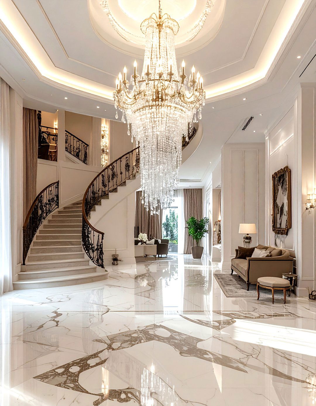Luxury Waterfall Chandelier - 30 living room chandelier ideas