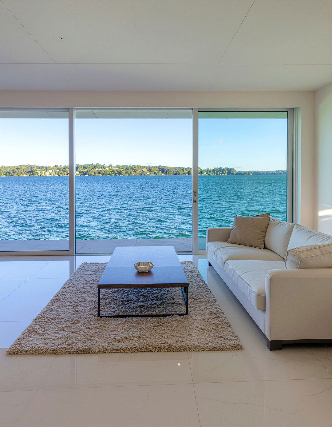 Luxury Waterfront Interior - 30 lake house living room ideas