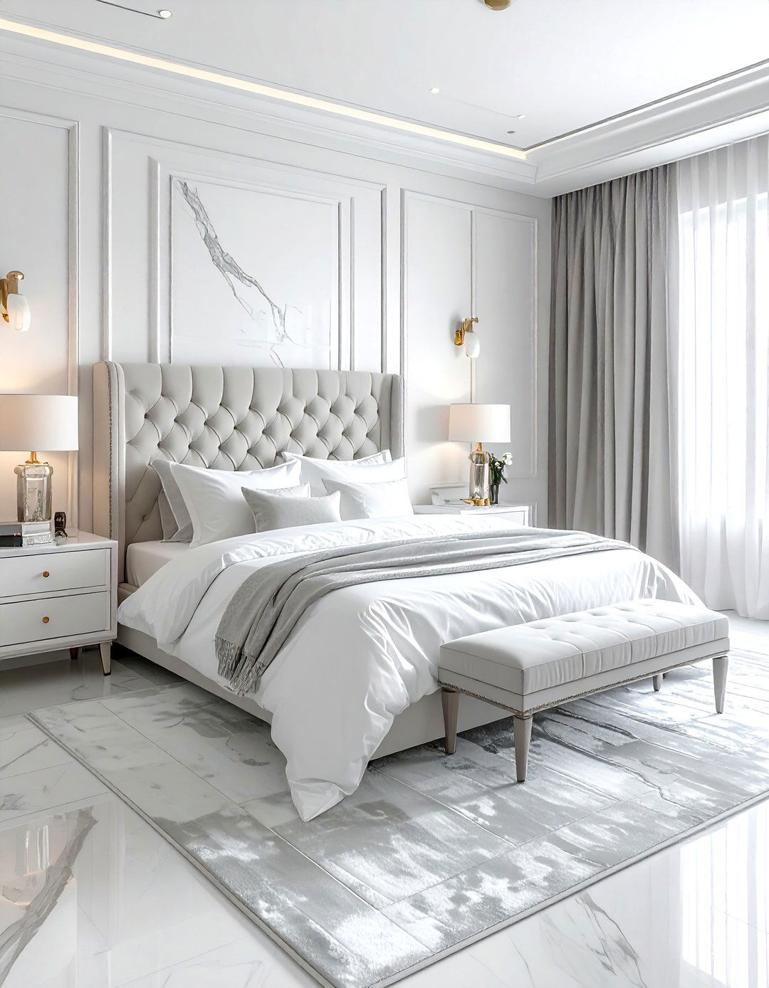 Luxury White Bedroom - 30 minimalist white bedroom ideas