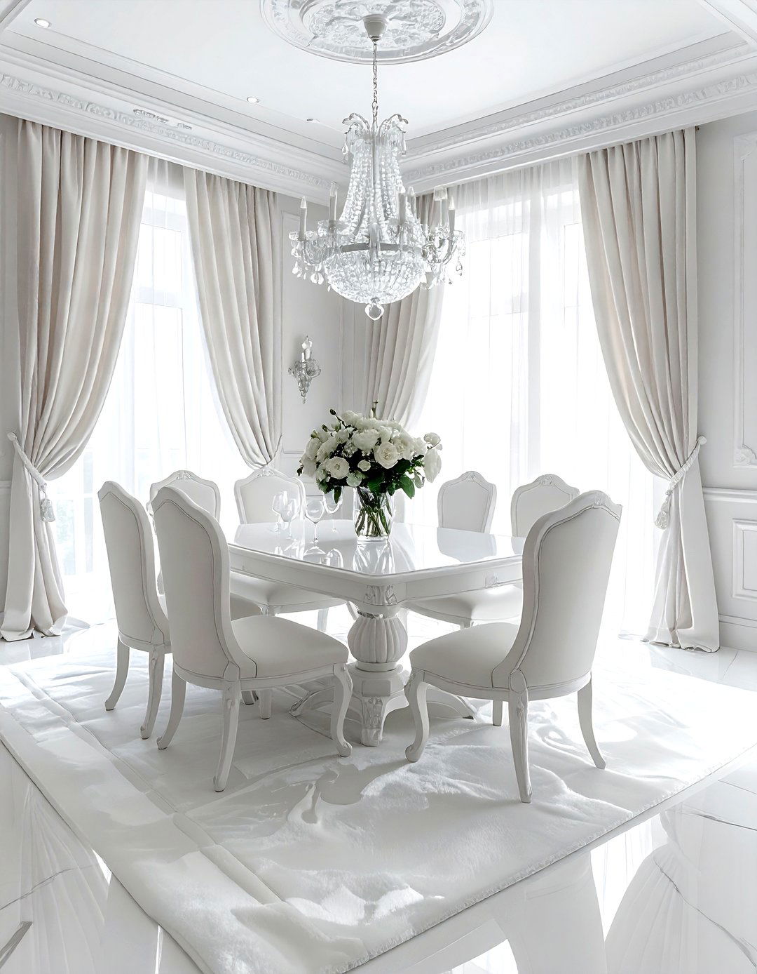 Luxury White Dining Room - 30 white dining room design ideas