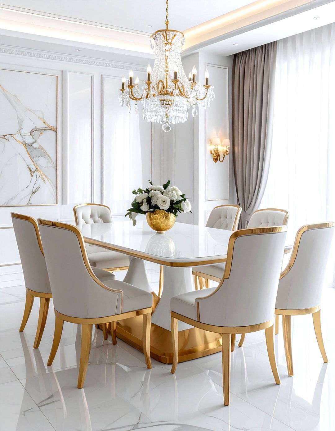 Luxury White Dining Table - 30 white dining table ideas