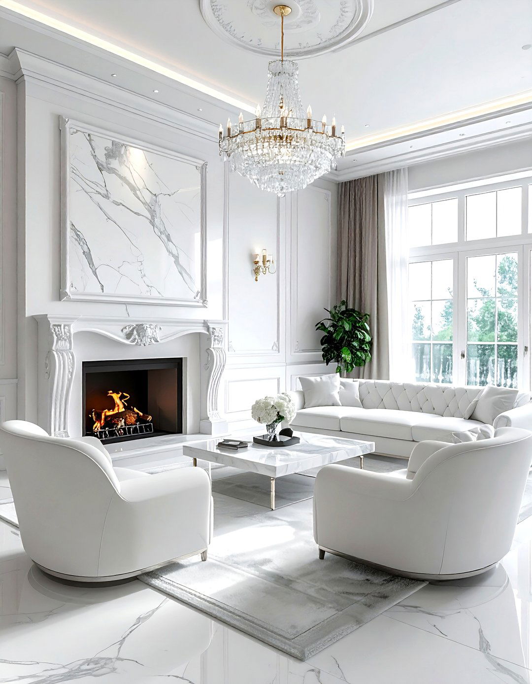 Luxury White Living Room - 30 white living room design ideas