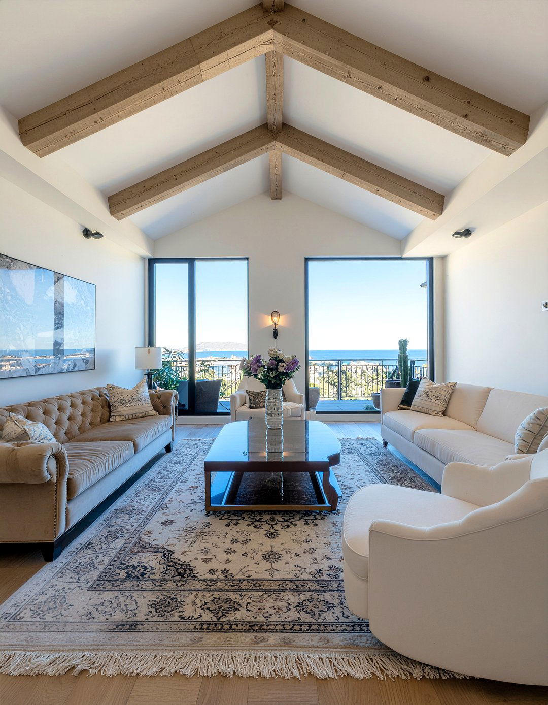 Luxury attic living room - 30 sloped ceiling living room ideas