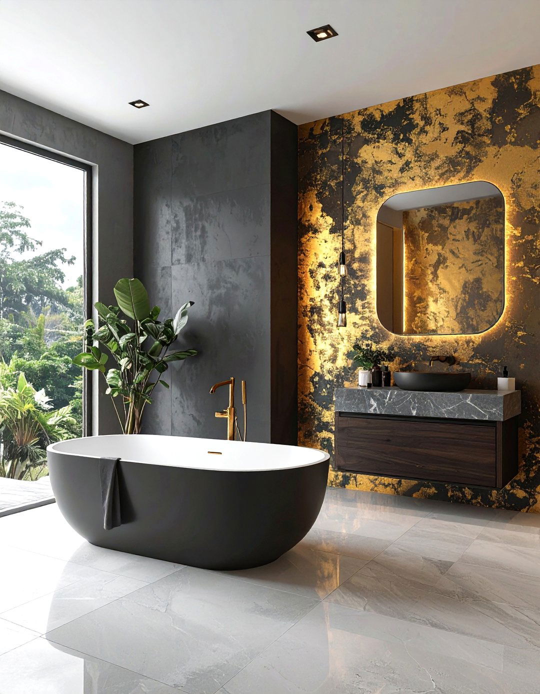 Luxury bathroom wallpaper - 30 bathroom wallpaper ideas