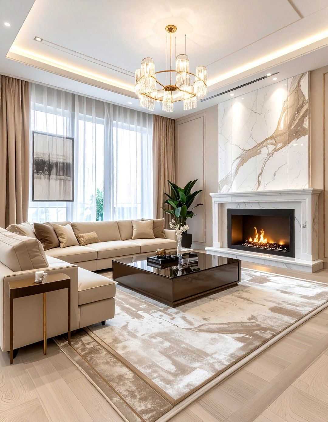 Luxury beige living room - 30 contemporary beige living room ideas