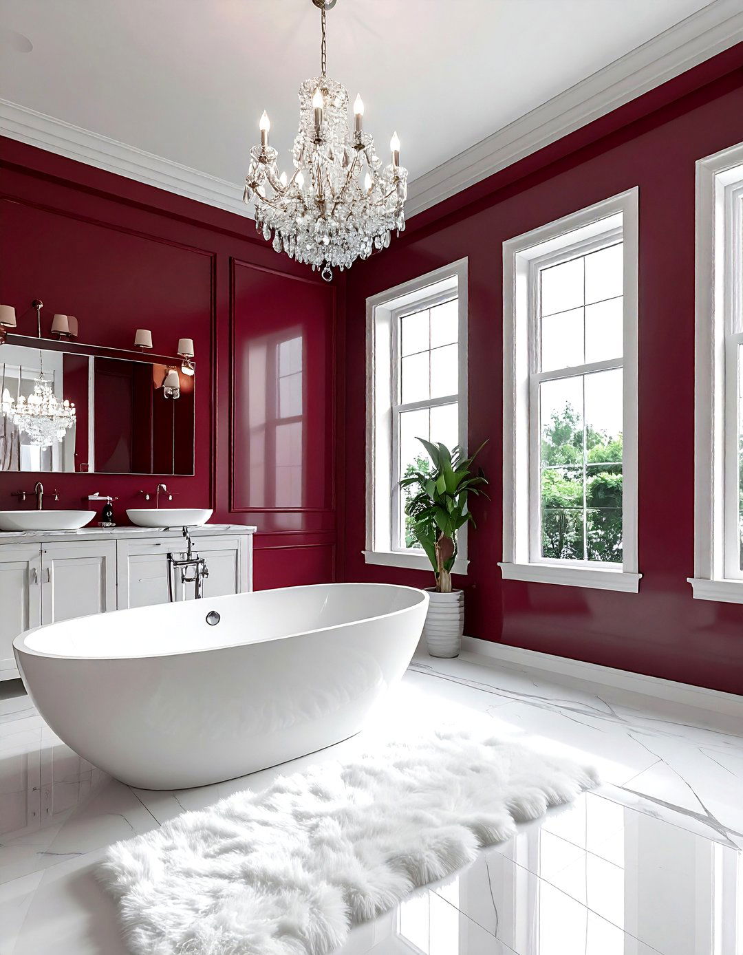 Luxury burgundy bathroom - 30 burgundy bathroom ideas