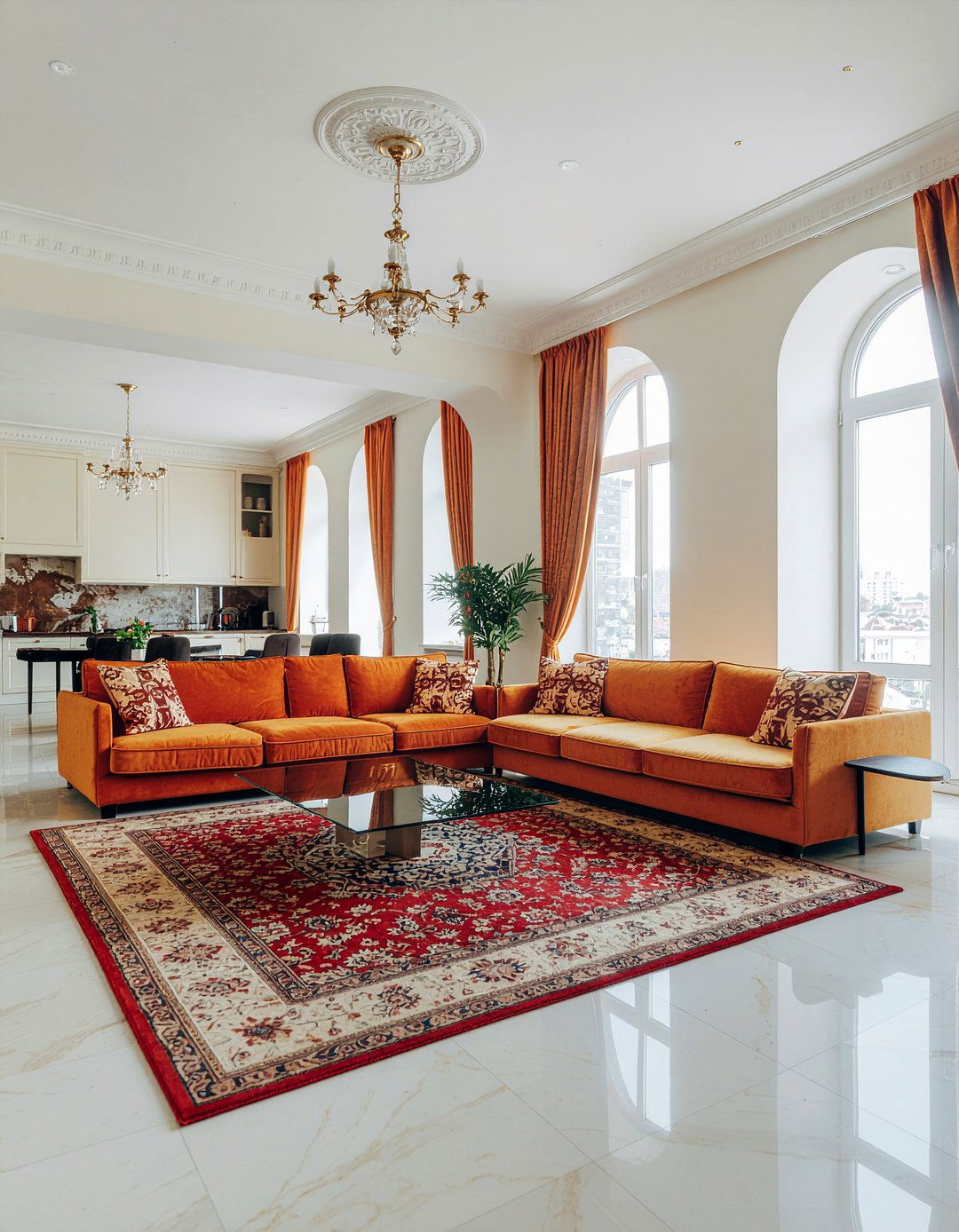 Luxury burnt orange living room - 30 burnt orange living room ideas