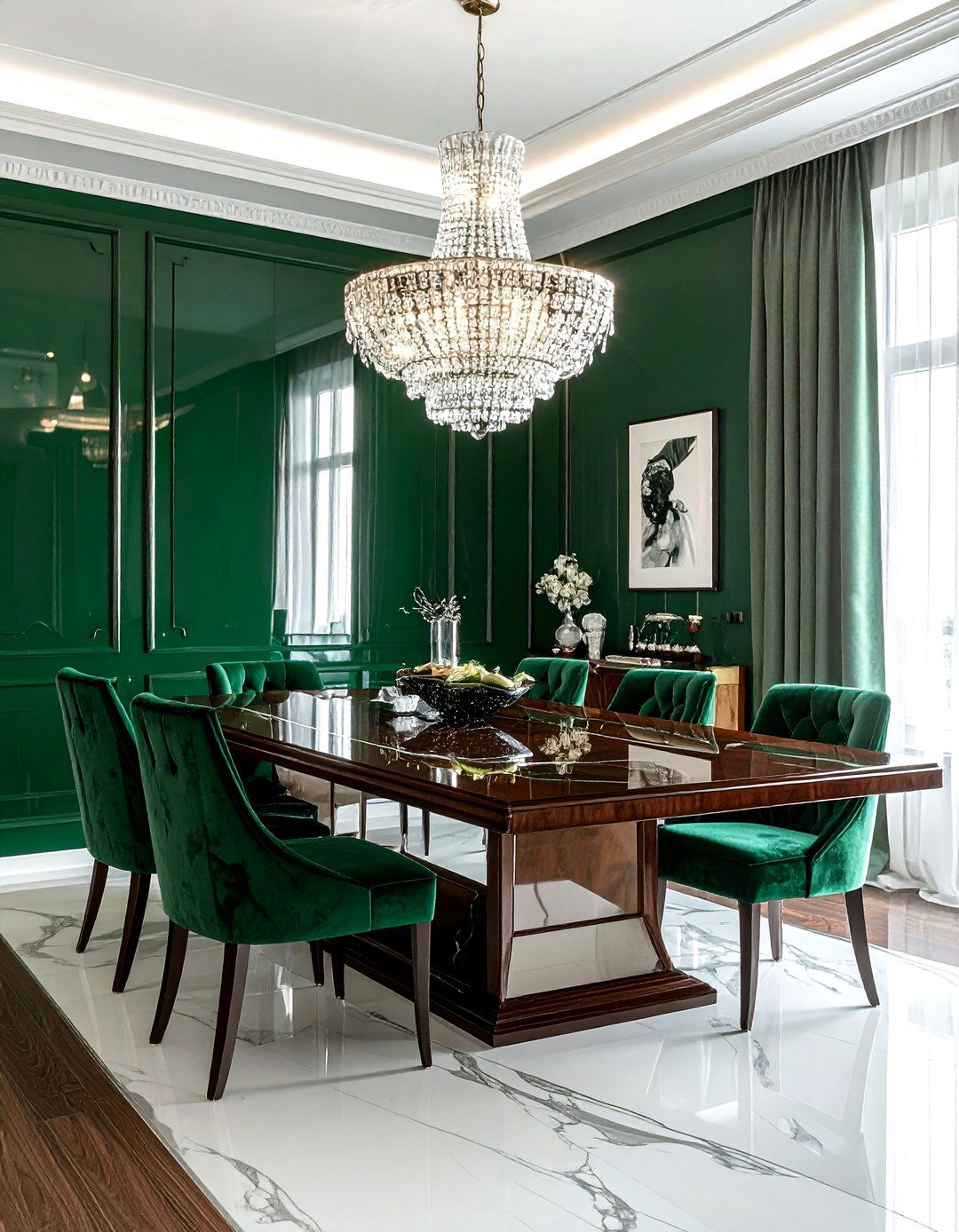 Luxury emerald green dining room - 30 emerald dining room ideas
