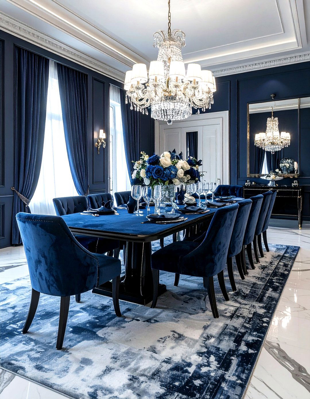 Luxury formal velvet dining room - 30 velvet dining room ideas