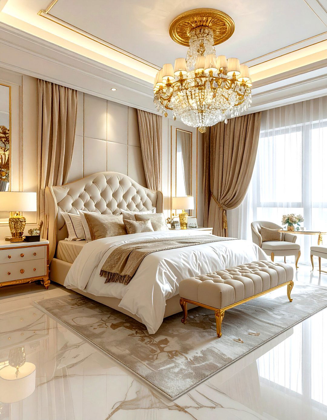 Luxury gold bedroom - 30 gold bedroom ideas