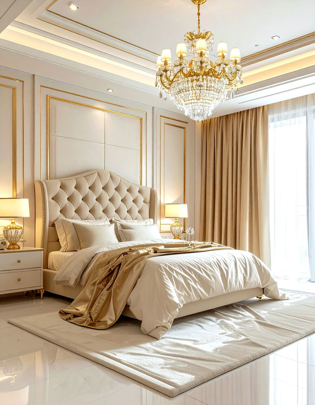 Luxury gold bedroom - 30 gold bedroom decor ideas