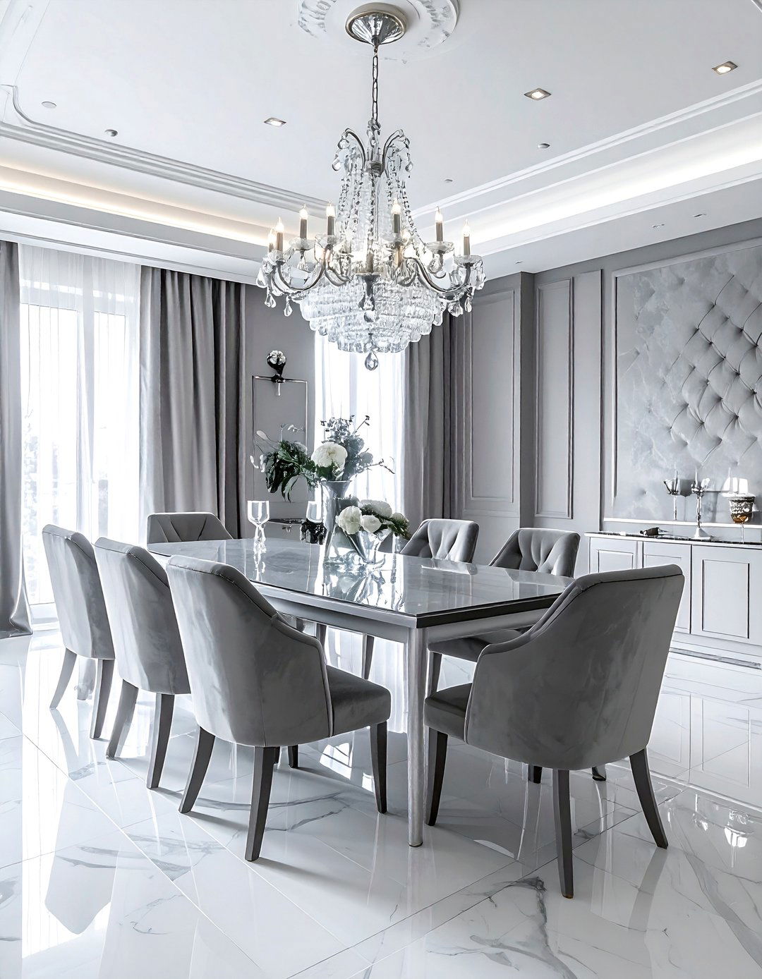 Luxury gray dining room - 30 cool gray dining room ideas
