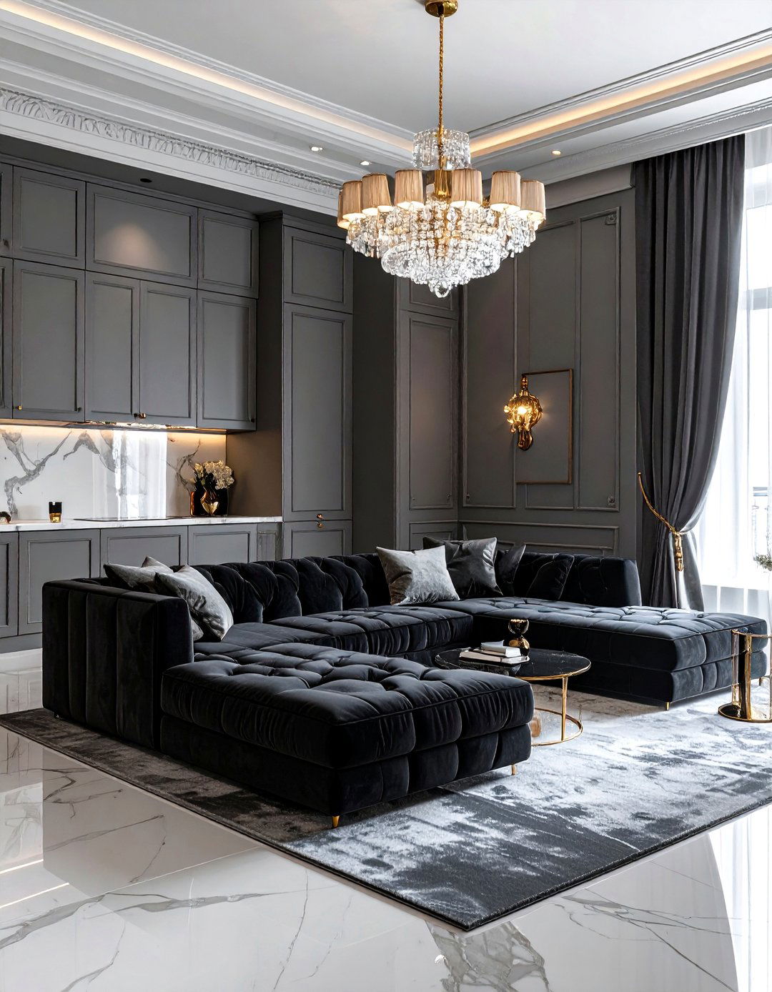 Luxury gray living room - 30 contemporary gray living room ideas