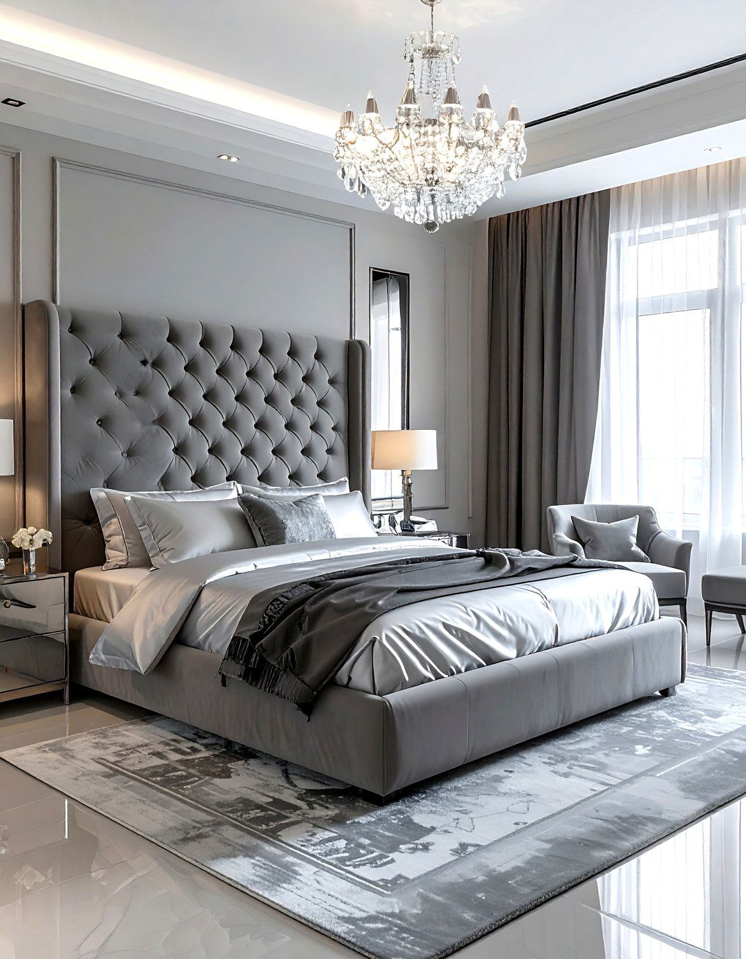 Luxury grey bedroom - 30 grey bedroom design ideas