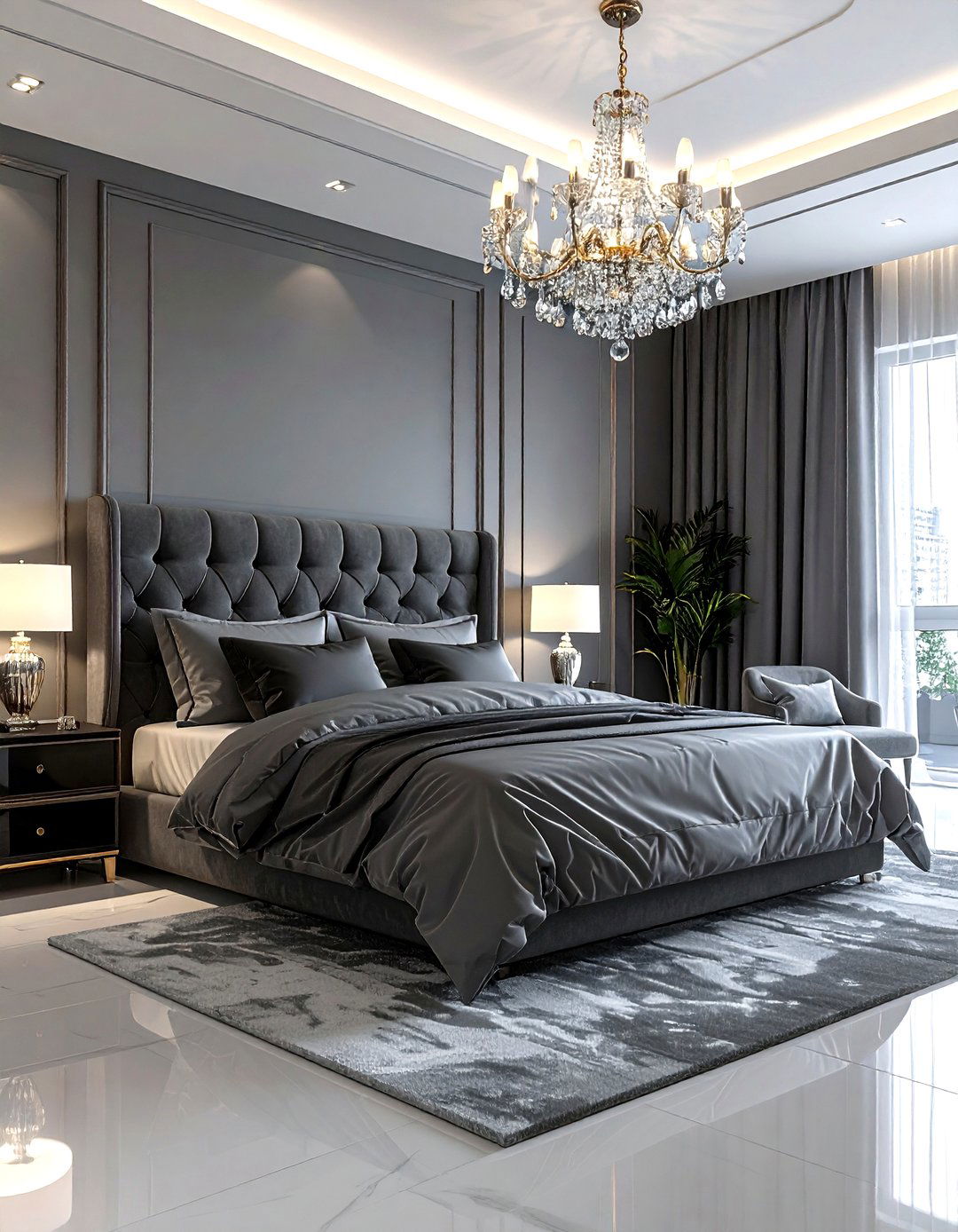 Luxury grey bedroom - 30 grey bedroom decor ideas