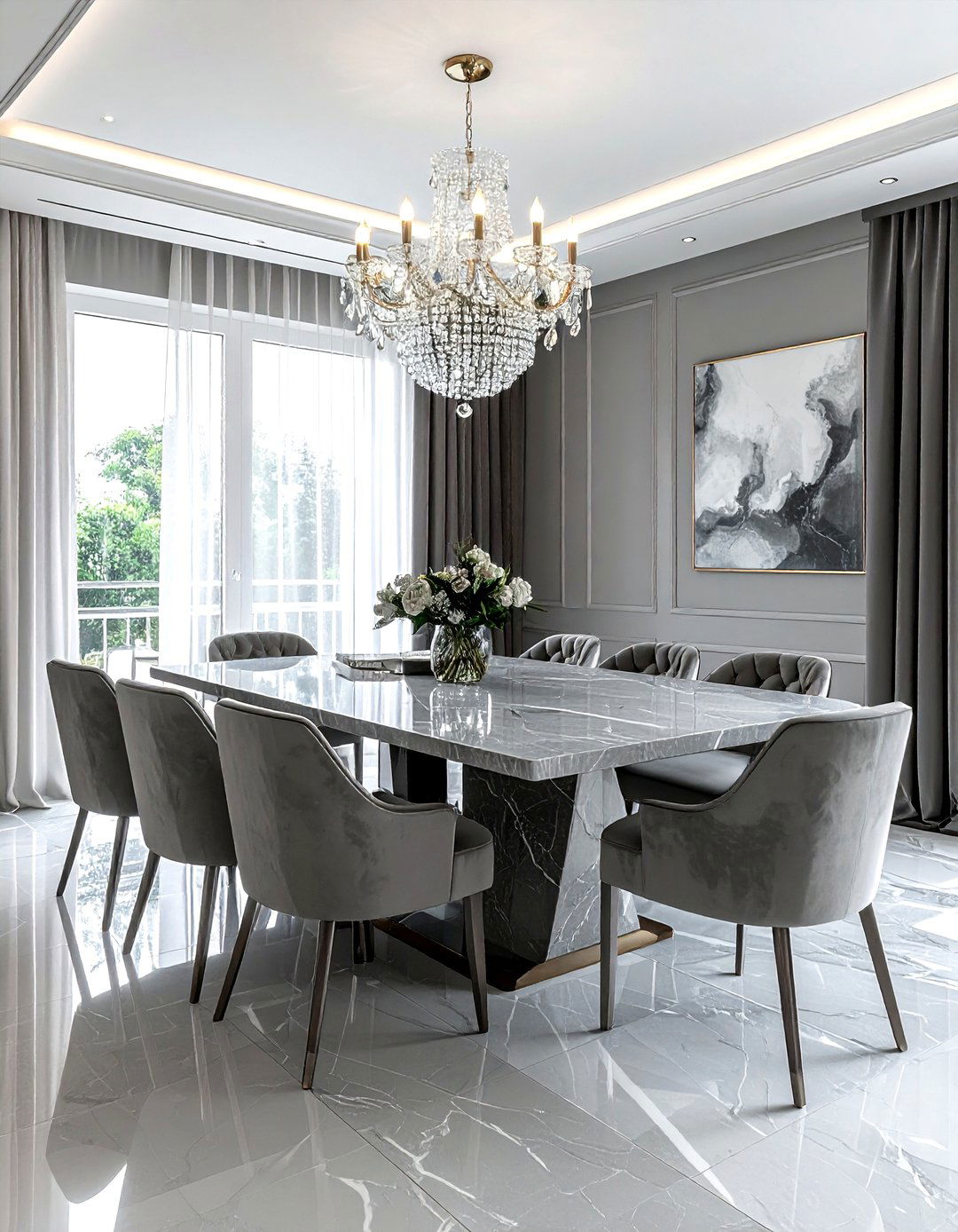 Luxury grey dining room - 30 grey dining room ideas