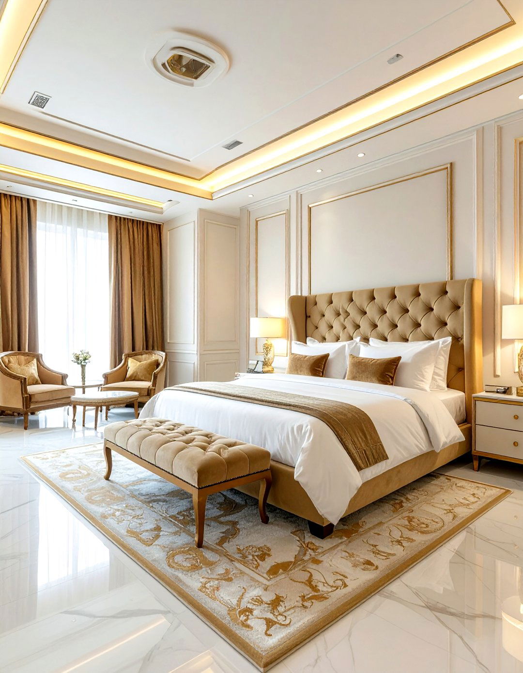 Luxury hotel style bedroom - 30 open concept bedroom ideas