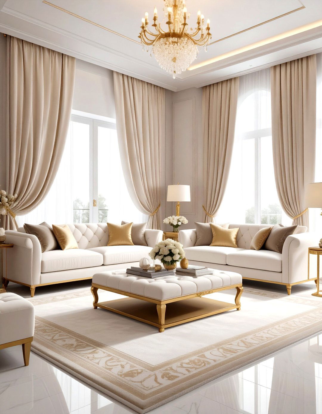 Luxury living room - 30 living room soft settings